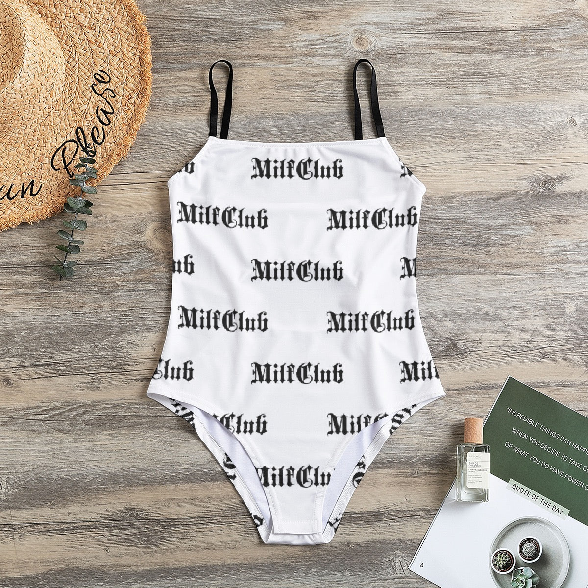 MilfClub All-Over Print Halter Bodysuit