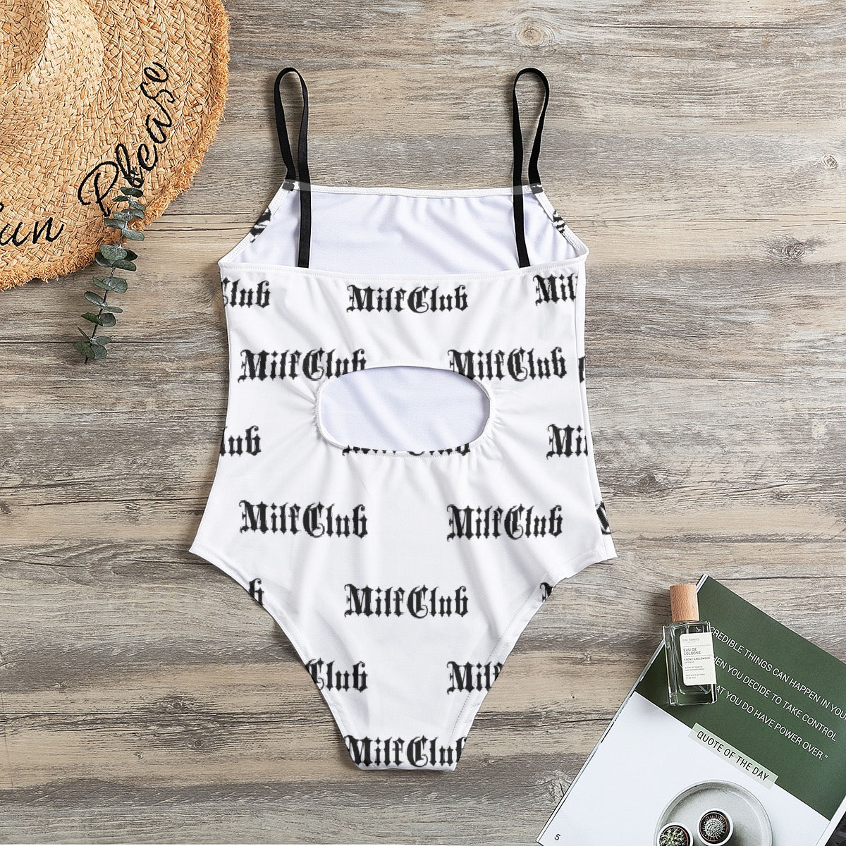 MilfClub All-Over Print Halter Bodysuit