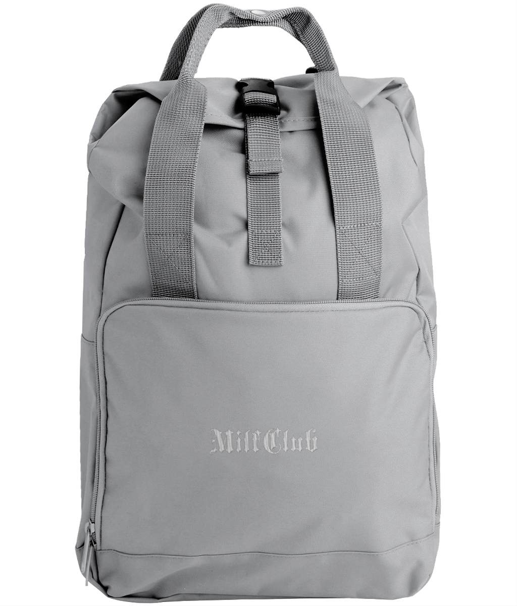 MilfClub Embroidered Twin Handle Roll-Top Backpack