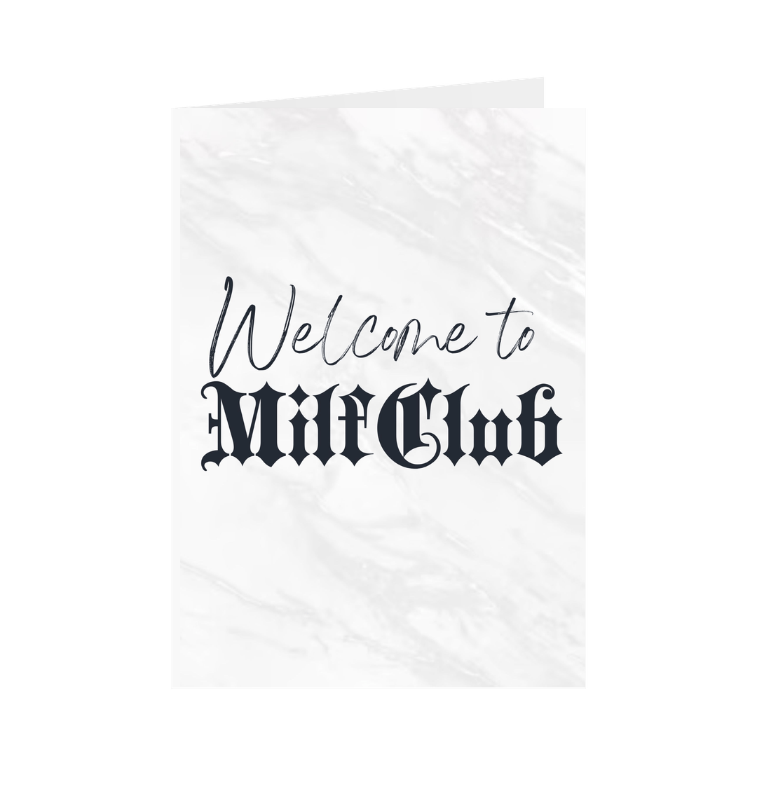 White Welcome to MilfClub Greeting Card