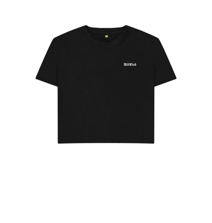 Black MILFclub Classic Cropped Tee