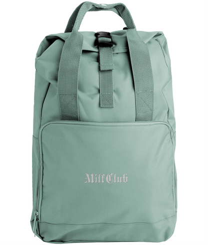 MilfClub Embroidered Twin Handle Roll-Top Backpack