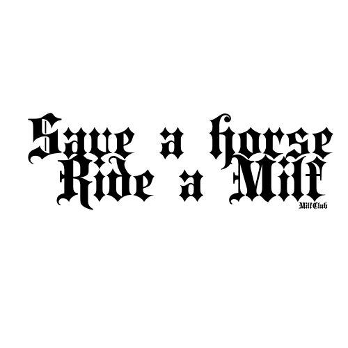 Men’s MilfClub Premium Crewneck T-shirt “Save a horse, ride a Milf”
