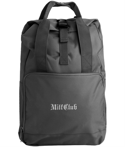 MilfClub Embroidered Twin Handle Roll-Top Backpack