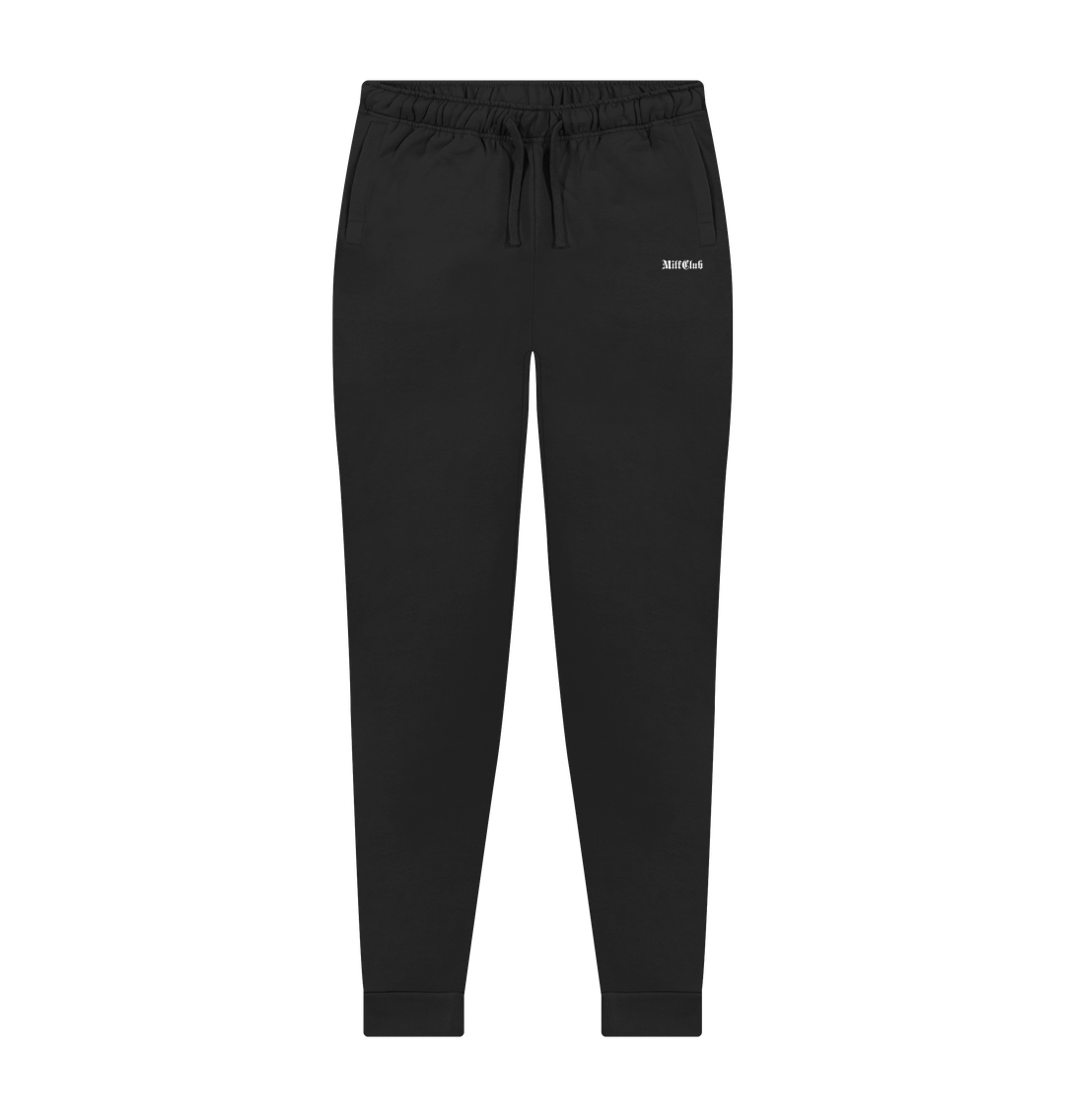 Black Printed Mens Joggers Front